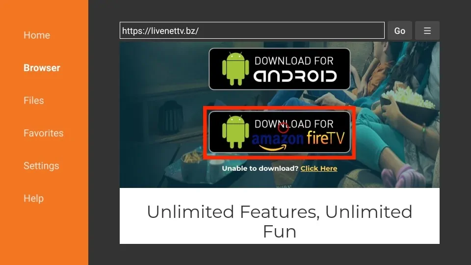 Fire TV downloader