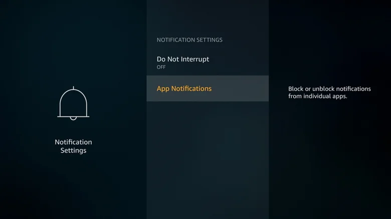 Open Settings to remove apps from firestick